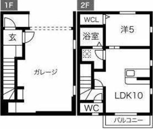 Ｊ’ｓガレージハウスＡ棟の物件間取画像